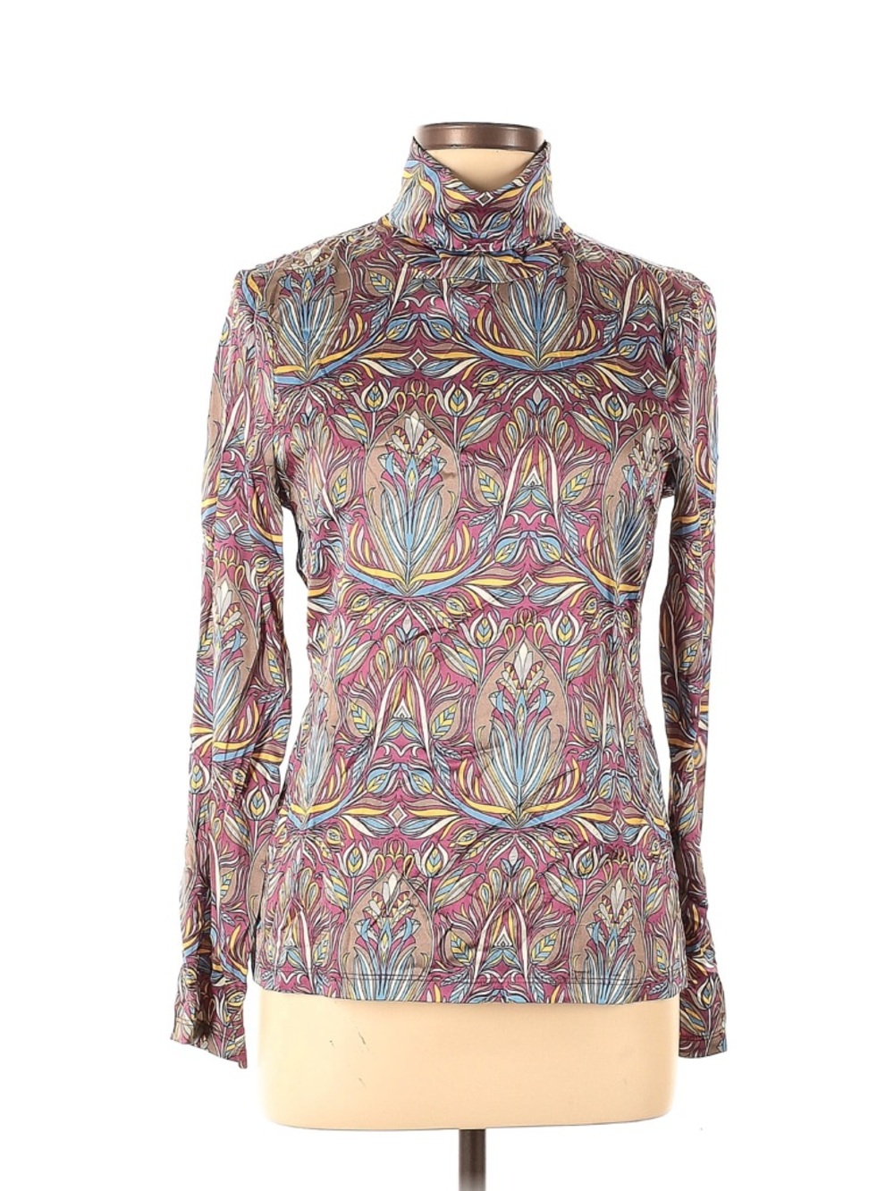 Sfizio Turtleneck Print Blouse